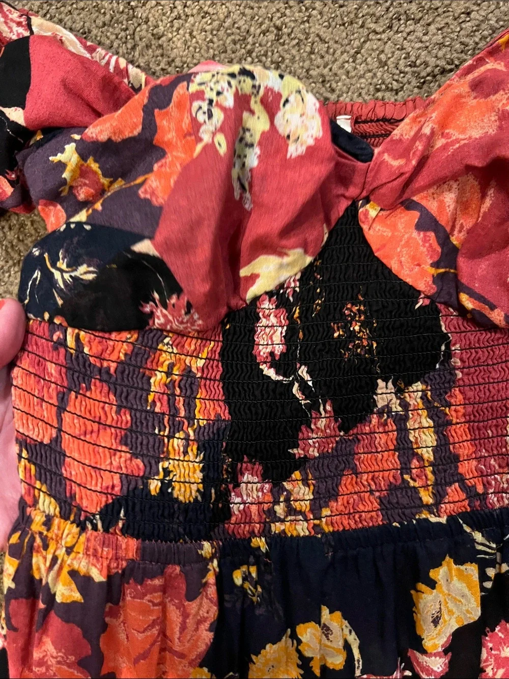 Free People Sun-drenched floral patchwork summer dress medium